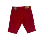 Men JORDAN CRAIG Shred Denim Shorts Red