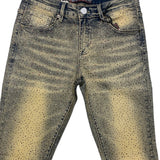 Men DENIMICITY Clean With Stones Denim Stacked Jeans