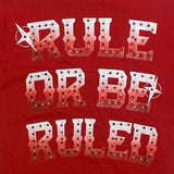 Men DENIMICITY Rule Or Be Ruled Stone Oversize T-shirt