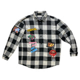 Men WEDDING CAKE Don't Kill My Vibe Button Up L/SLV Plaid Shirt