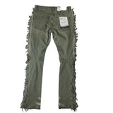 Men SMOKE RISE Flare Shreds Fit Stacked Jeans