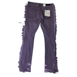 Men SMOKE RISE Flare Shreds Fit Stacked Jeans