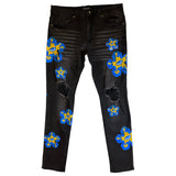 Men ROKU STUDIO Flower Denim Jean