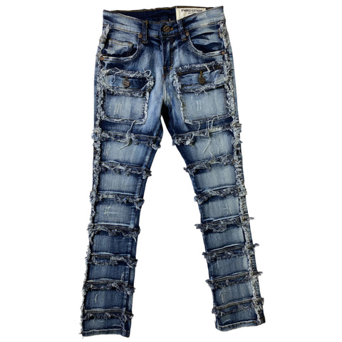 Kids FWRD DENIM CO. Patchwork True Stacked Denim Jeans