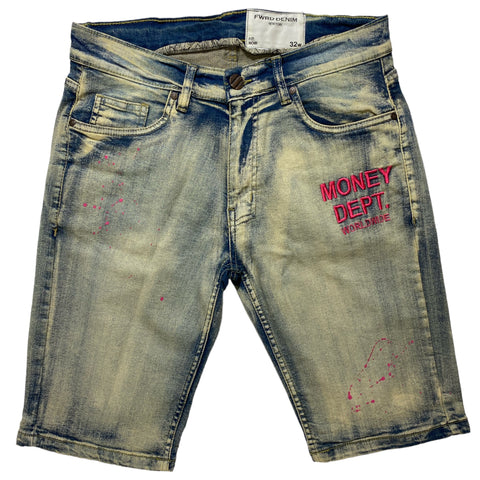 Men FWRD DENIM & CO Pained Money Dept Denim Short