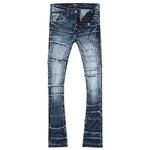 Men JORDAN CRAIG Piecing Stacked Denim Jean
