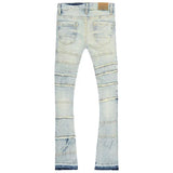 Men JORDAN CRAIG Piecing Stacked Denim Jean
