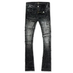 Men JORDAN CRAIG Piecing Stacked Denim Jean