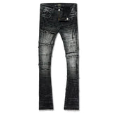 Men JORDAN CRAIG Piecing Stacked Denim Jean
