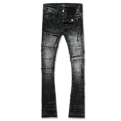 Men JORDAN CRAIG Piecing Stacked Denim Jean