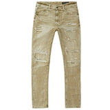 Men SMOKE RISE  Rip & Repaired Color Jeans