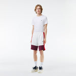 Men LACOSTE Fit Brushed Fleece Colorblock Fleece Short