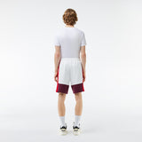 Men LACOSTE Fit Brushed Fleece Colorblock Fleece Short