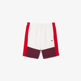 Men LACOSTE Fit Brushed Fleece Colorblock Fleece Short