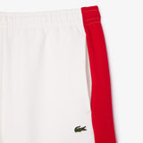 Men LACOSTE Fit Brushed Fleece Colorblock Fleece Short