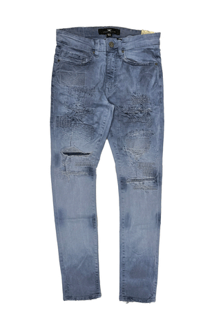 Men JORDAN CRAIG ECRU Patches & Repair Jean