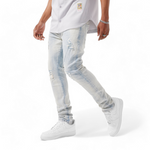 Men JORDAN CRAIG Sprayed On Mesh Jeans