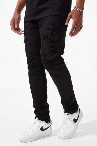 Men JORDAN CRAIG Sean Fit Shreds Denim Jean