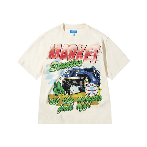 Men MARKET Wheels Off T-Shirt