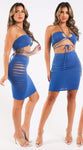 Women K too Laser Cut 2P Skirt Set