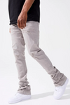 Men JORDAN CRAIG Flare Shreds Fit Stacked Jeans