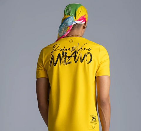 Men ROBERTO MILANO Vino Moda Logo T-Shirt