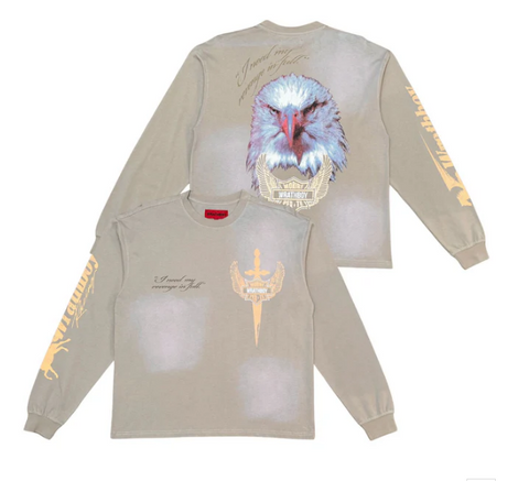 Men WRATHBOY Eagle Crew Long Sleeve T-Shirt