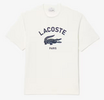 Men LACOSTE Signature Print Cotton T-shirt