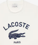 Men LACOSTE Signature Print Cotton T-shirt