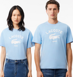 Men LACOSTE Signature Print Cotton T-shirt