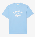 Men LACOSTE Signature Print Cotton T-shirt