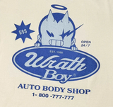 Men WRATHBOY Auto Body Shop Vintage Crew Neck T-Shirt
