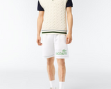 Men LACOSTE Regular Fit Contrast Branding Fleece Shorts