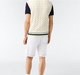 Men LACOSTE Regular Fit Contrast Branding Fleece Shorts