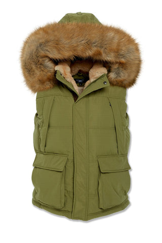Men JORDAN CRAIG Yukon Fur Lined Puffer Vest