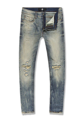 Men JORDAN CRAIG Shreds Knee Jeans