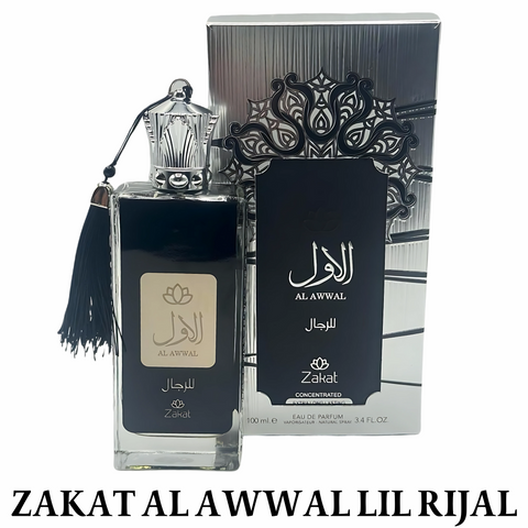 Men Al Awwal Lil Rijal Gris Negro By Zakat EDP 3.4 FL OZ