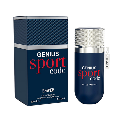 Men Genius Sport Code By EMPER EAU DE PARFUM 3.4oz