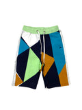 Men A.TIZIANO Carlos Color Blocked French Terry Short