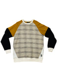 Men A. TOZIANO Roscoe Long Sleeve Color Blocked Crew Neck Pullover