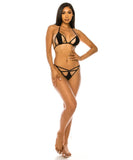 Women Bikini Solid 2p Set