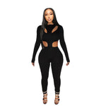 F045 Long Sleeve Cut Out Jumper