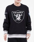 Men PRO STANDARD Las Vegas Raiders Mash Up Logo Crewneck Sweater