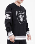 Men PRO STANDARD Las Vegas Raiders Mash Up Logo Crewneck Sweater