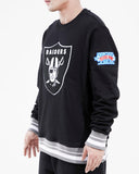 Men PRO STANDARD Las Vegas Raiders Mash Up Logo Crewneck Sweater