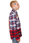 Men KLEEP Premium Mixed Block Flannel Button Down Shirt