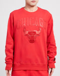 Men PRO STANDARD Chicago Bulls Classic Triple Red Crewneck Sweater