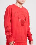 Men PRO STANDARD Chicago Bulls Classic Triple Red Crewneck Sweater