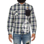 Men HUSTLE GANG Sprout Shacket Ls Woven