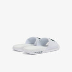 Men LACOSTE Croco Dualiste Synthetic Logo Strap Slides